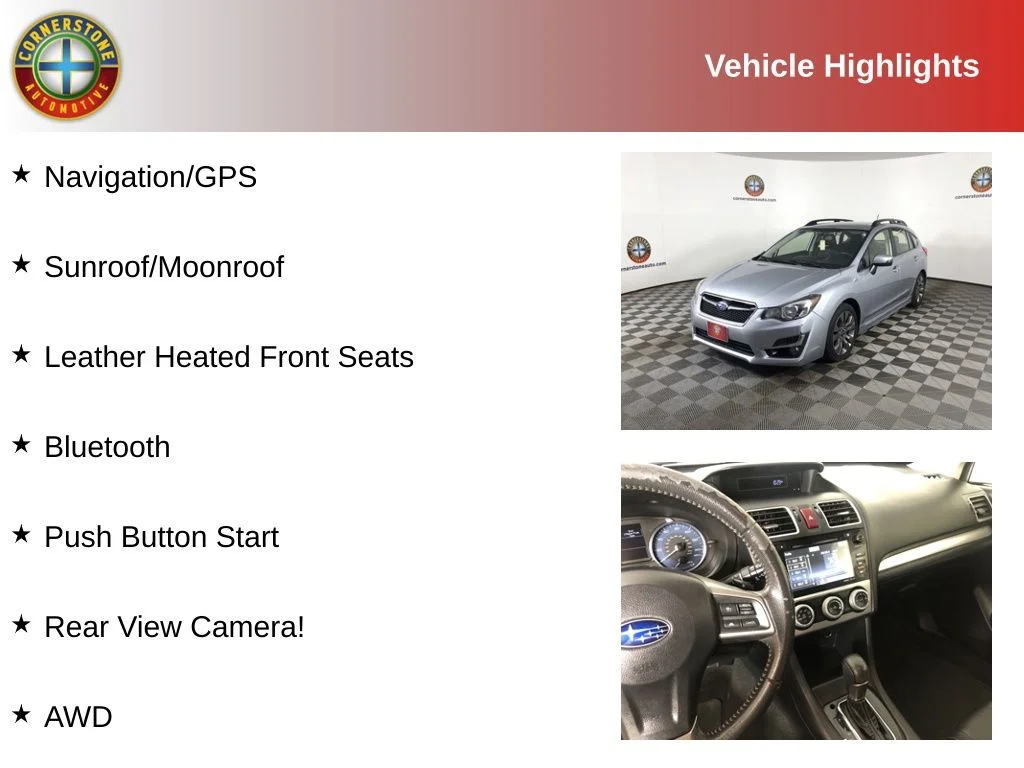 Used 2015 Subaru Impreza Sport Limited with VIN JF1GPAZ64F8239249 for sale in Elk River, Minnesota