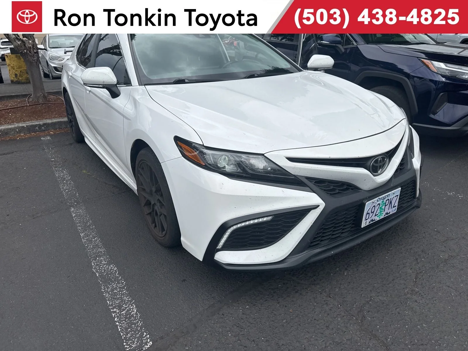 Used 2023 White Toyota SE image 1