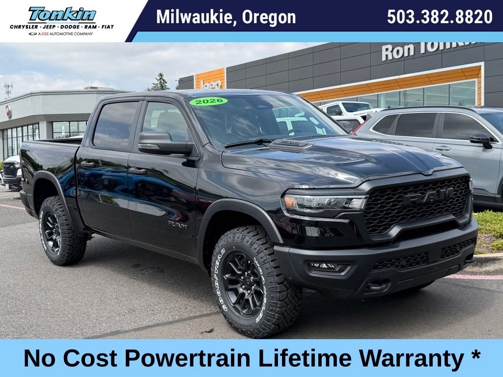 New 2026 Diamond Black Crystal Pearl-Coat Exterior Paint RAM Rebel image 2