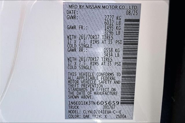 New 2026 Nissan Frontier Crew Cab SWB PRO-4X