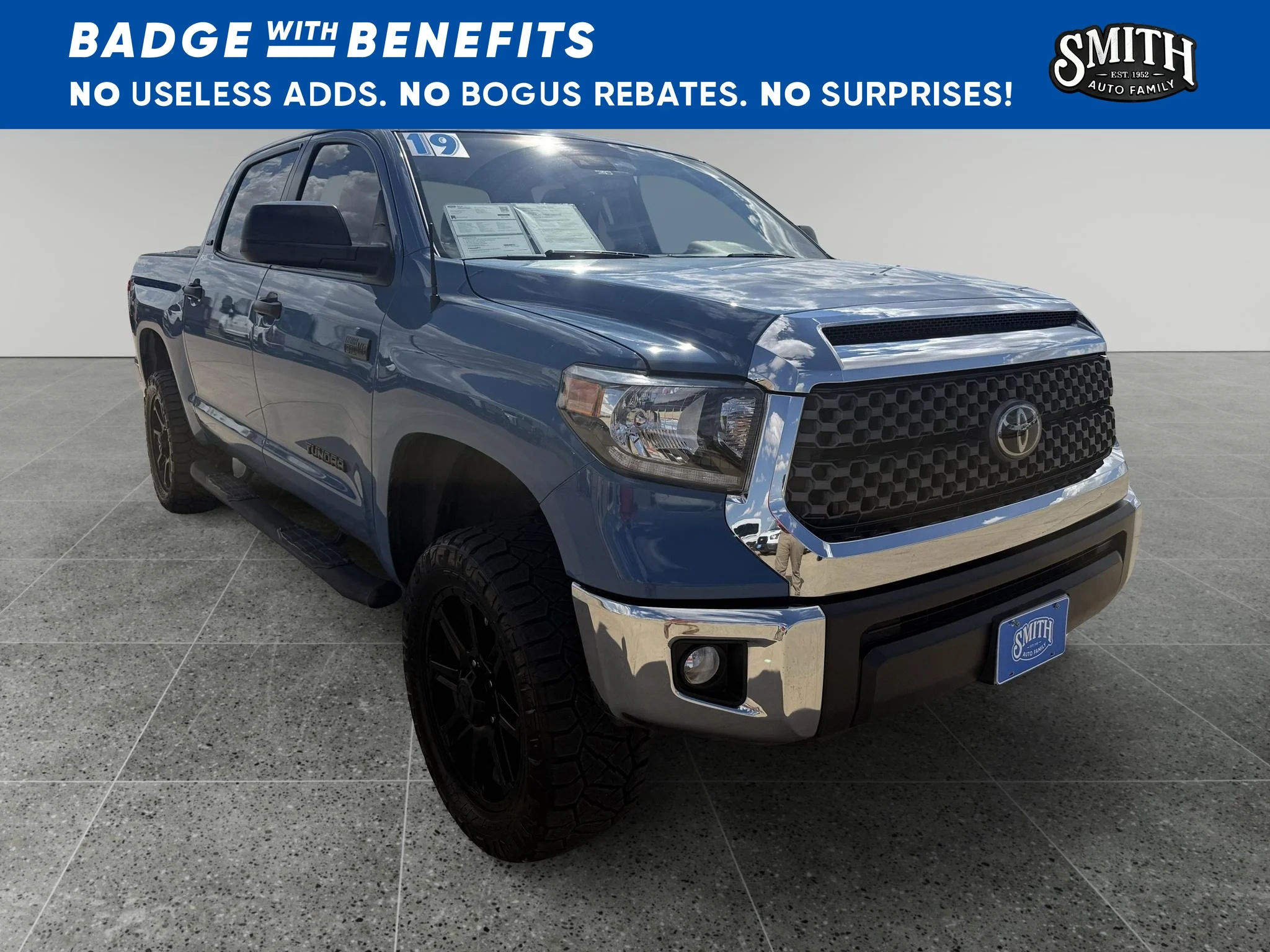 Certified Used 2019 Cavalry Blue Toyota SR5 image 1