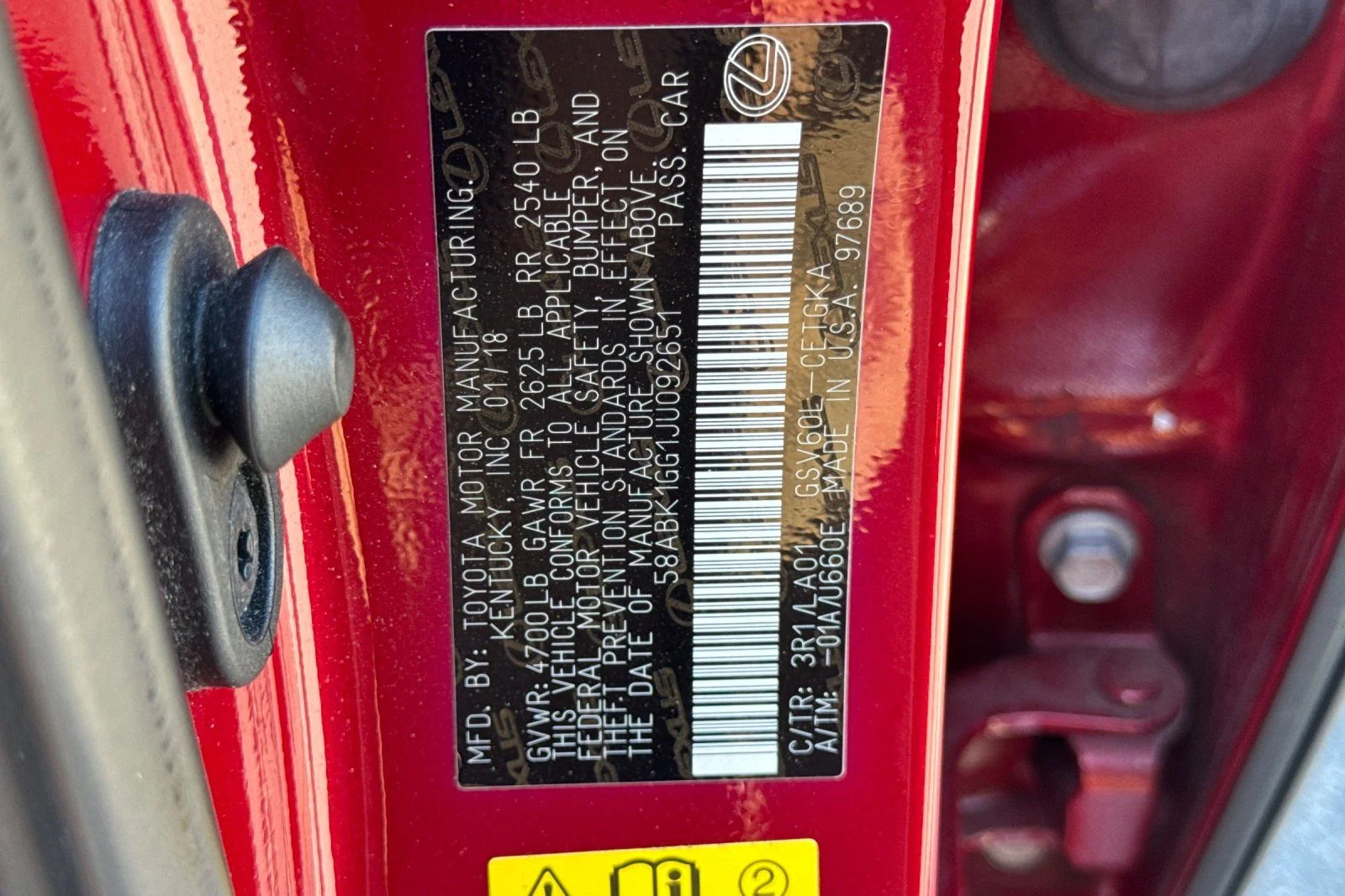 Used 2018 Matador Red Mica Lexus 350 image 30
