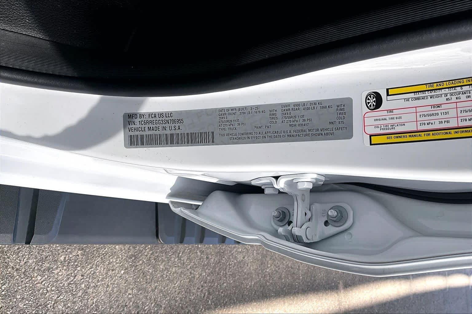 Used 2025 Bright White Clearcoat Ram Tradesman image 62