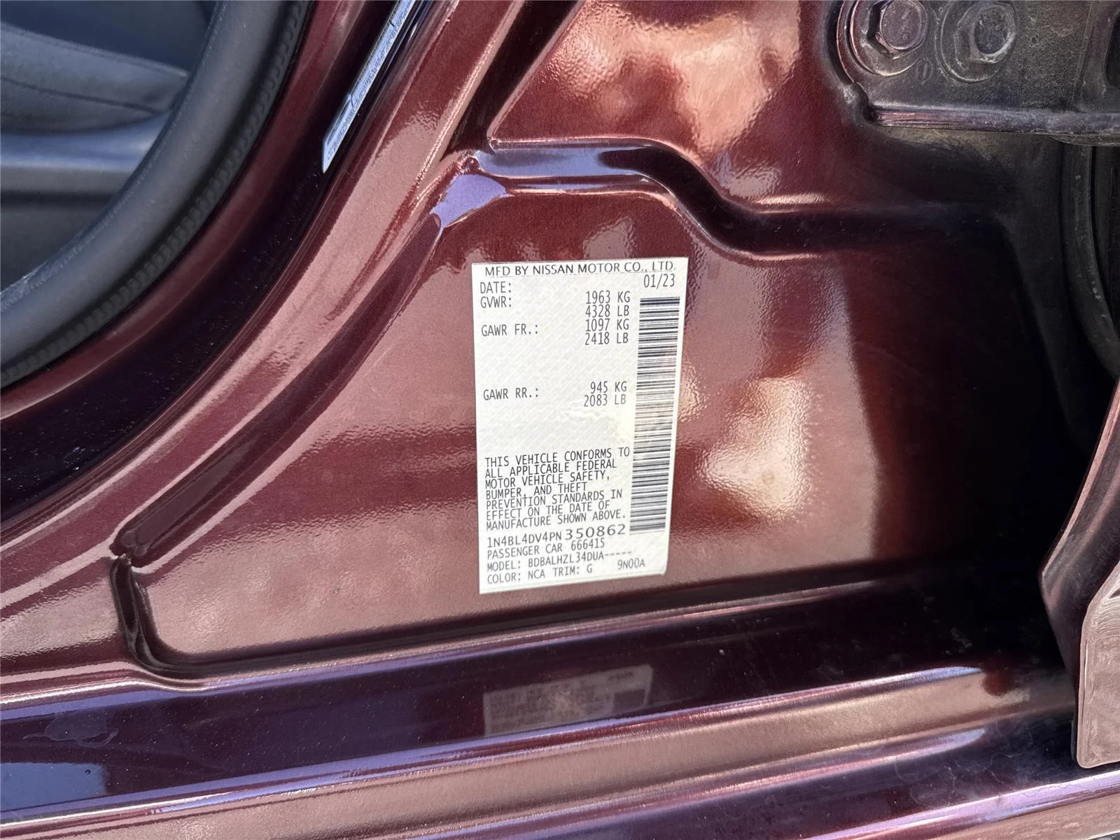 Used 2023 Garnet Pearl Metallic Nissan 2.5 SV image 37