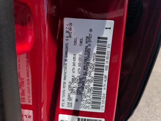 New 2026 Supersonic Red Toyota Limited image 37