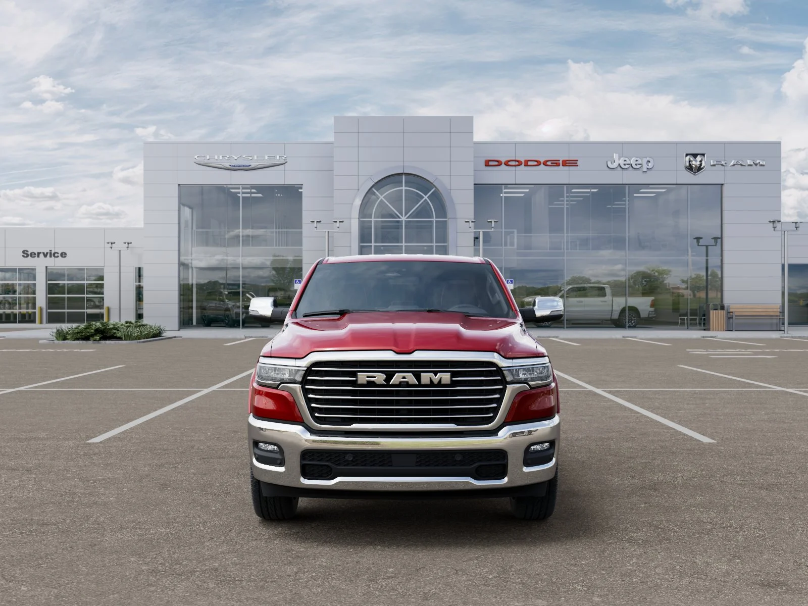 New 2026 Molten Red Pearl-Coat Exterior Paint RAM Laramie image 6