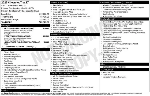 Certified Used 2025 Sterling Gray Metallic Chevrolet LT image 5