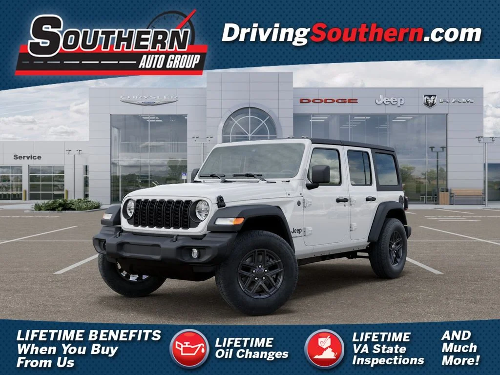 New 2026 Bright White Clear-Coat Exterior Paint Jeep Sport S image 1