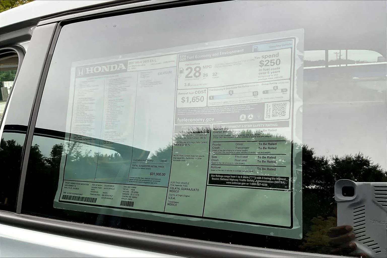 New 2027 Solar Silver Metallic Honda EX-L image 20