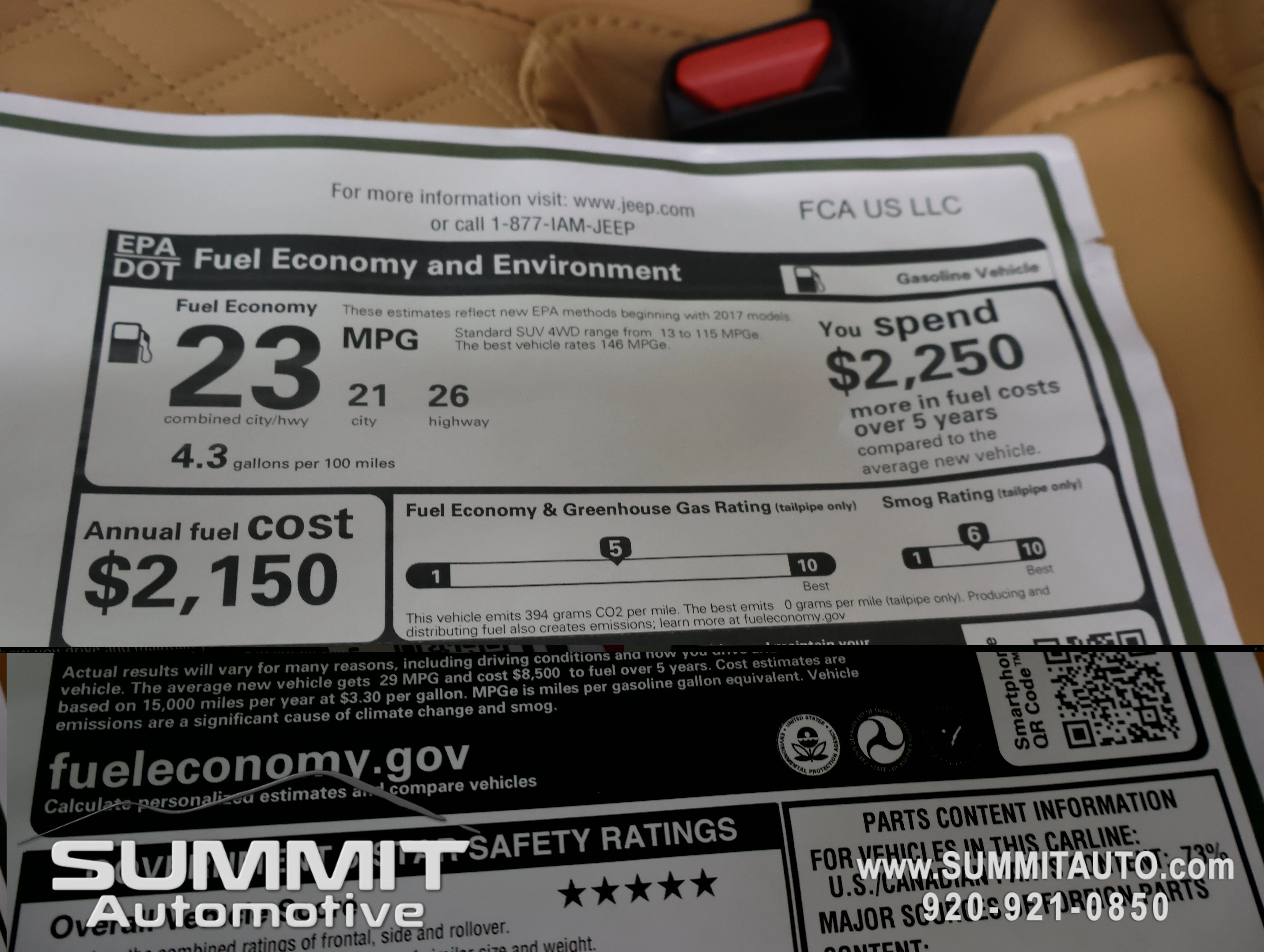 New 2026 Diamond Black Crystal Pearl-Coat Exterior Paint Jeep Summit image 47