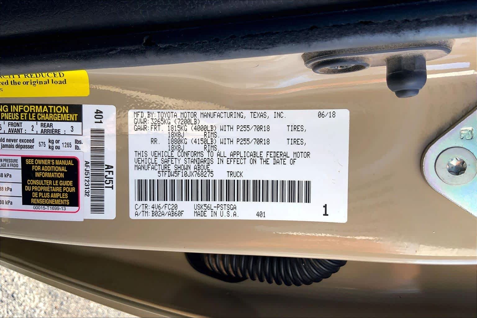 Used 2018 Quicksand Toyota SR5 image 35