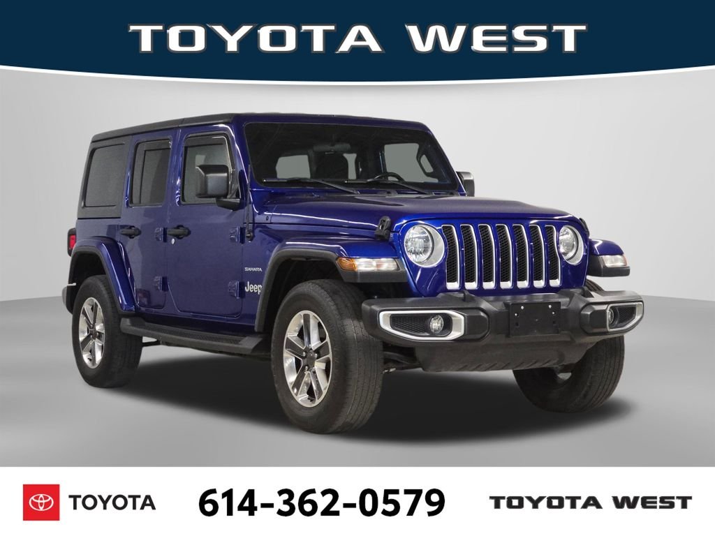 Used 2019 Blue Jeep Unlimited Sahara image 4