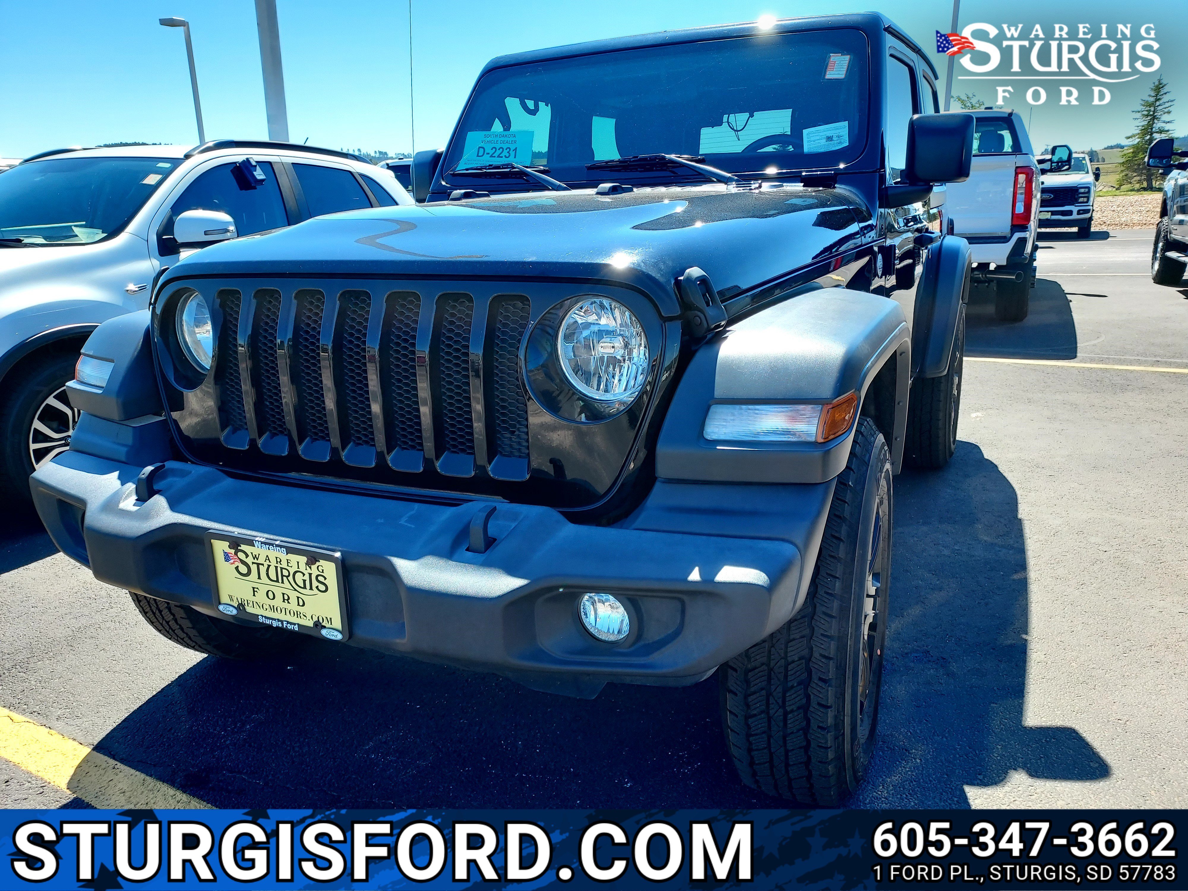 Used 2018 Black Clearcoat Jeep Sport S image 1
