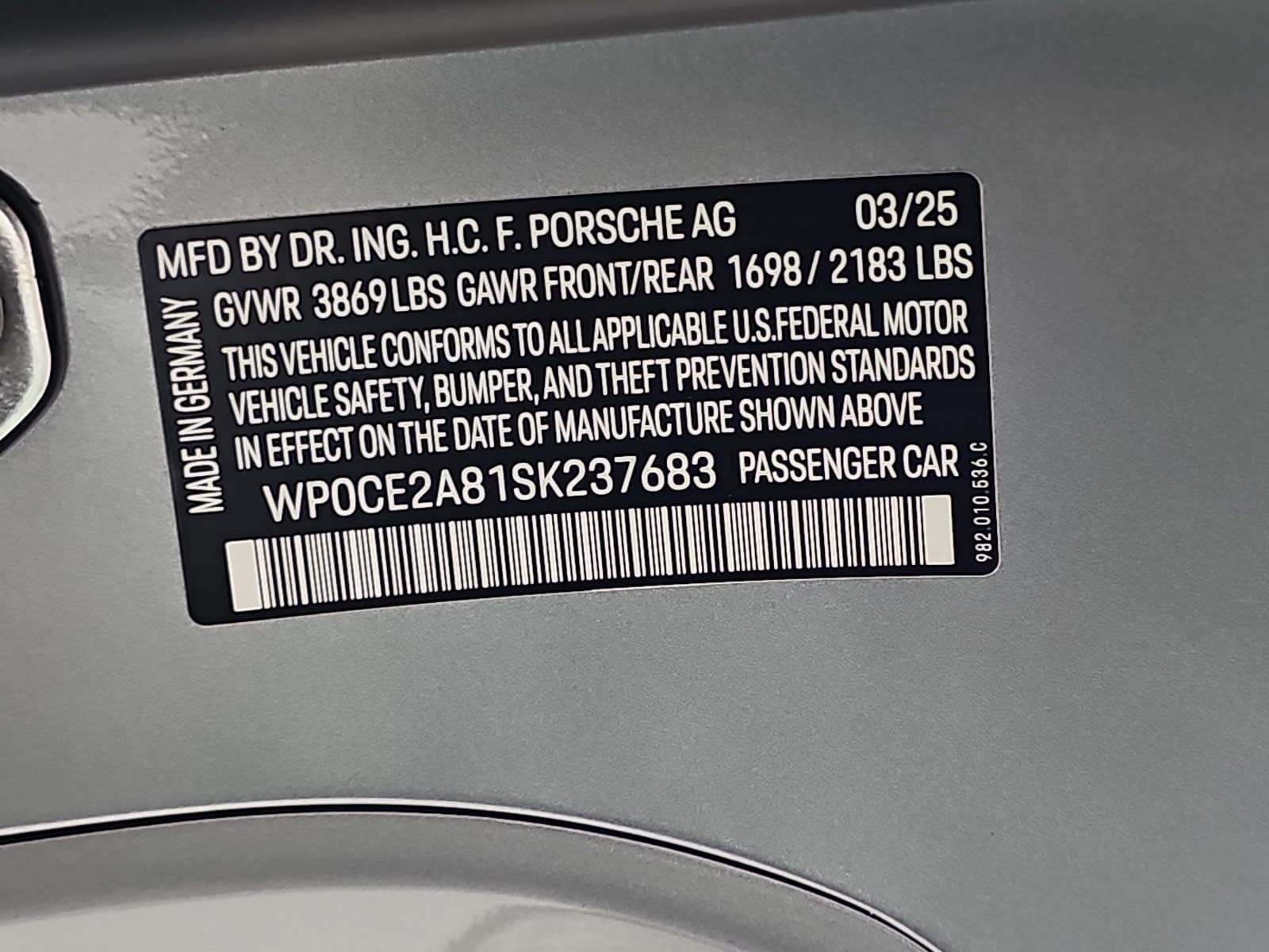 Used 2025 Silver Porsche RS image 29