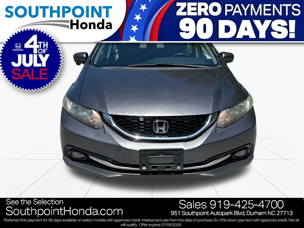 Used 2014 Honda Civic EX-L with VIN 19XFB2F98EE231006 for sale in Durham, NC