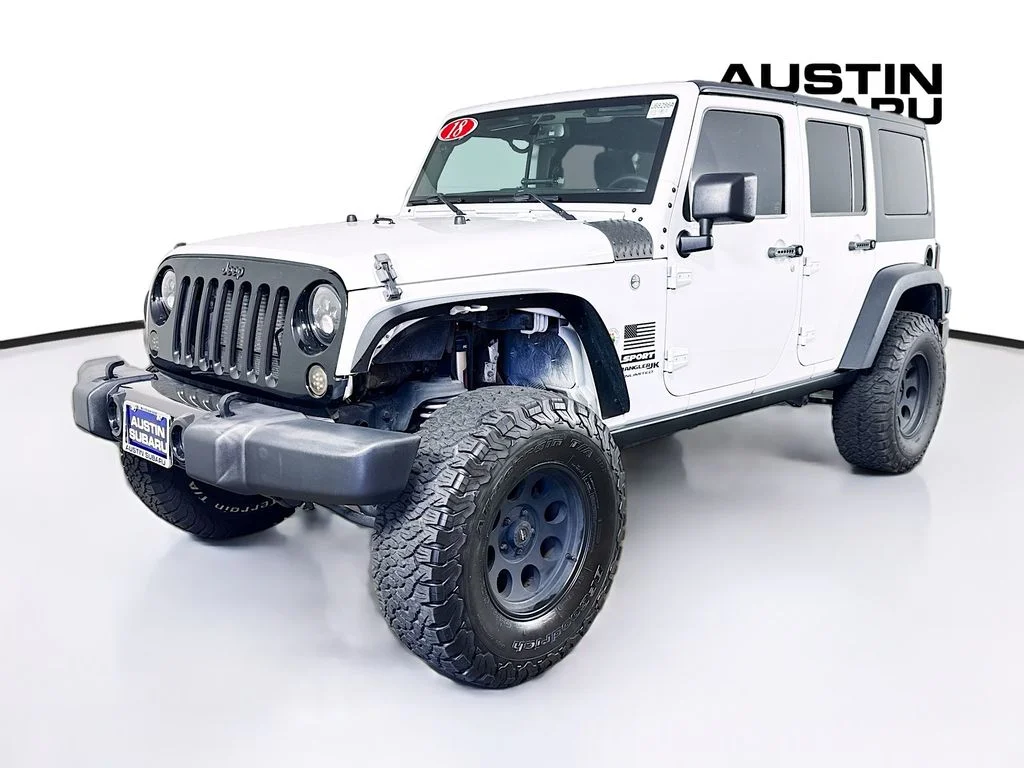 Used 2018 White Jeep Unlimited Willys Wheeler image 3