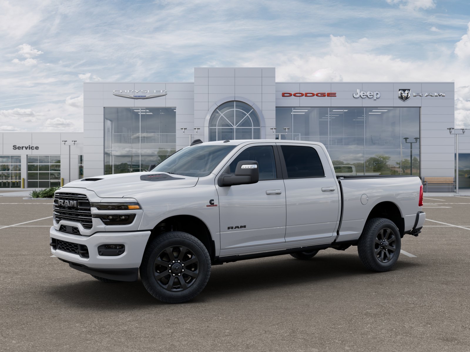 New 2025 Bright White Clear-Coat Exterior Paint RAM Laramie image 27