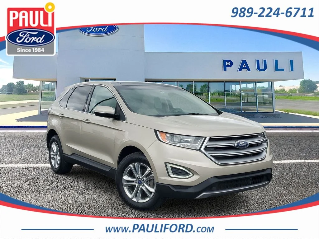 Certified Used 2018 White Gold Metallic Ford SEL image 1