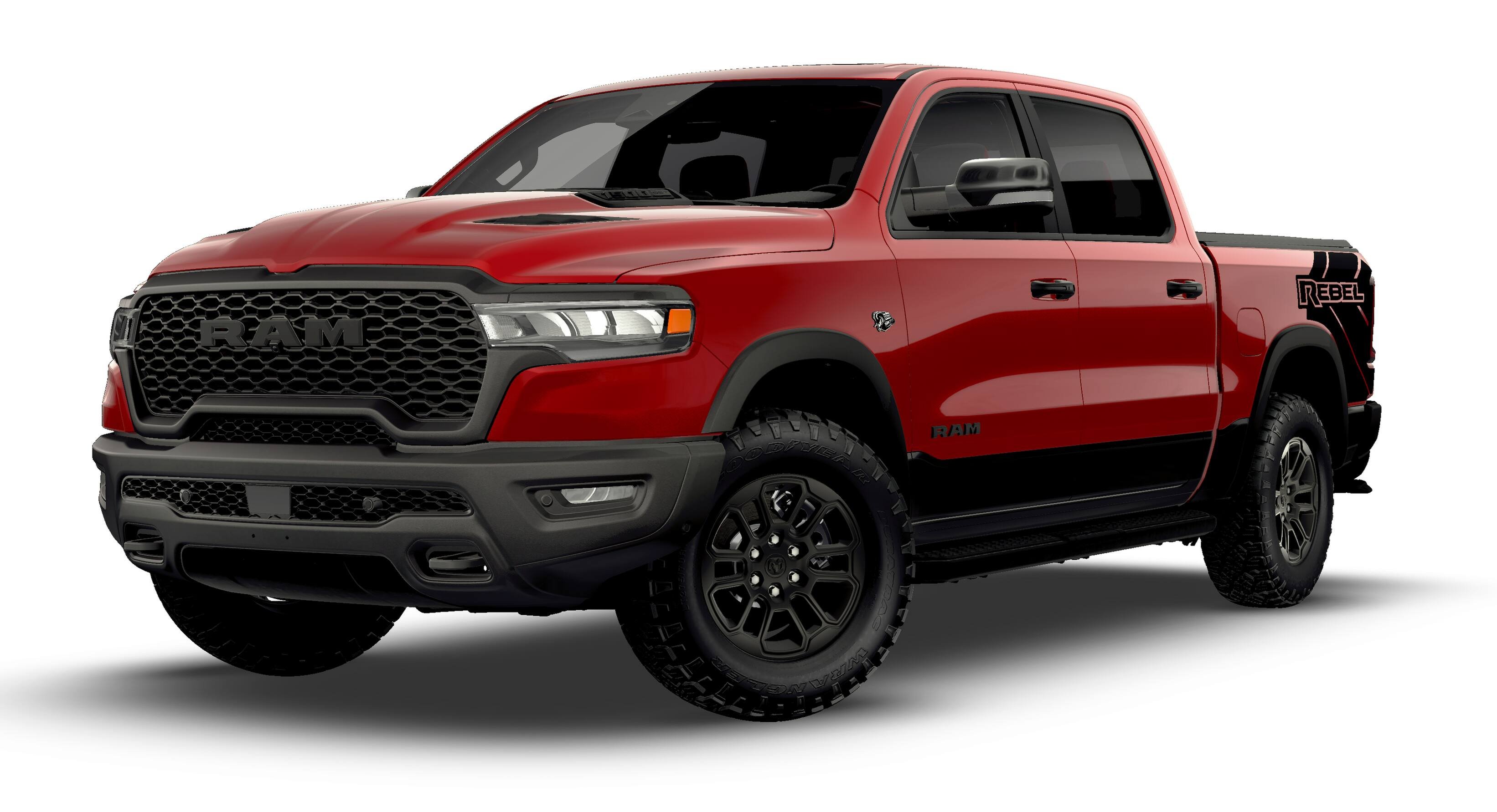 New 2026 Molten Red Pearl-Coat Exterior Paint RAM REBEL image 13
