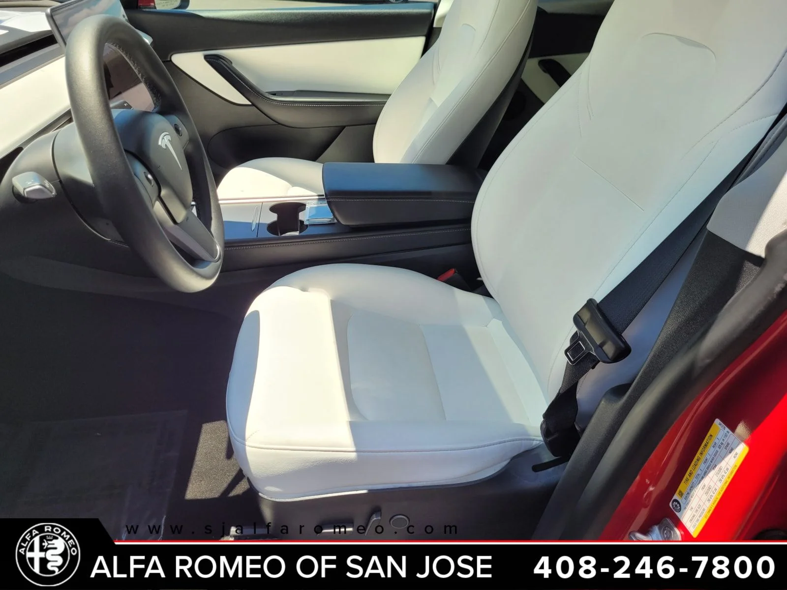 Used 2022 Red Tesla Performance image 21