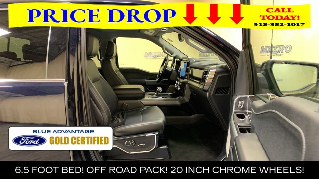 Certified Used 2022 Blue Metallic Ford Lariat image 12