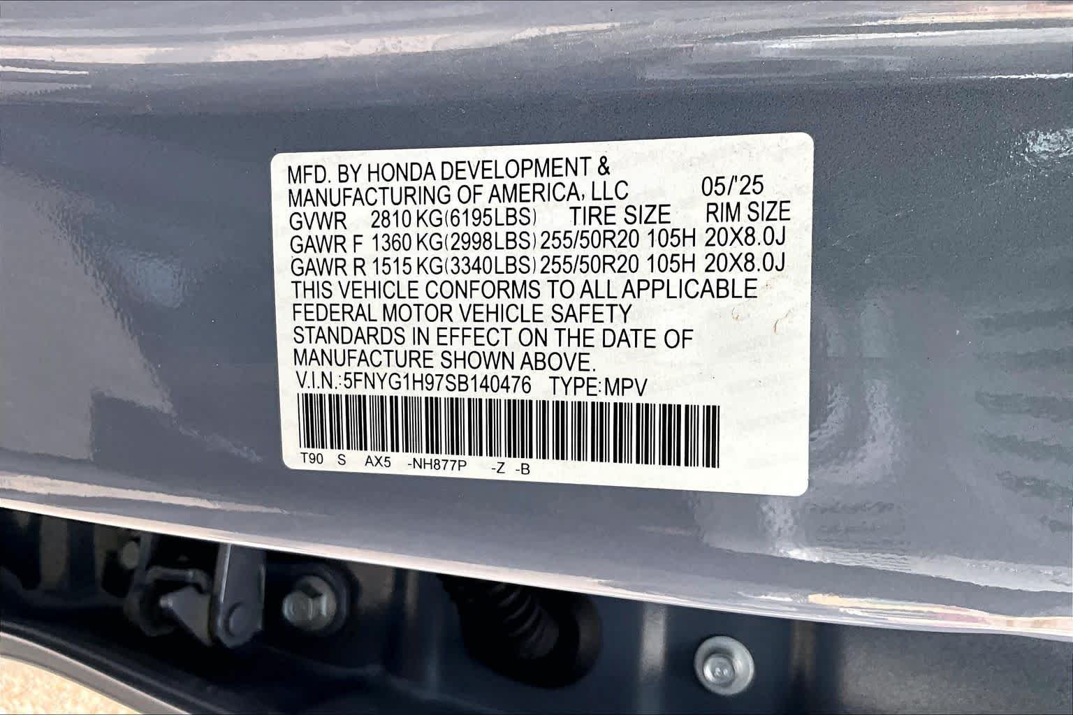 Used 2025 Sonic Gray Pearl Honda Black Edition image 34