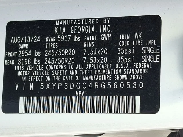 Used 2024 White Kia EX X-Line AWD image 27
