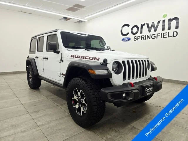 Used 2021 Bright White Clearcoat Jeep Unlimited Rubicon image 7