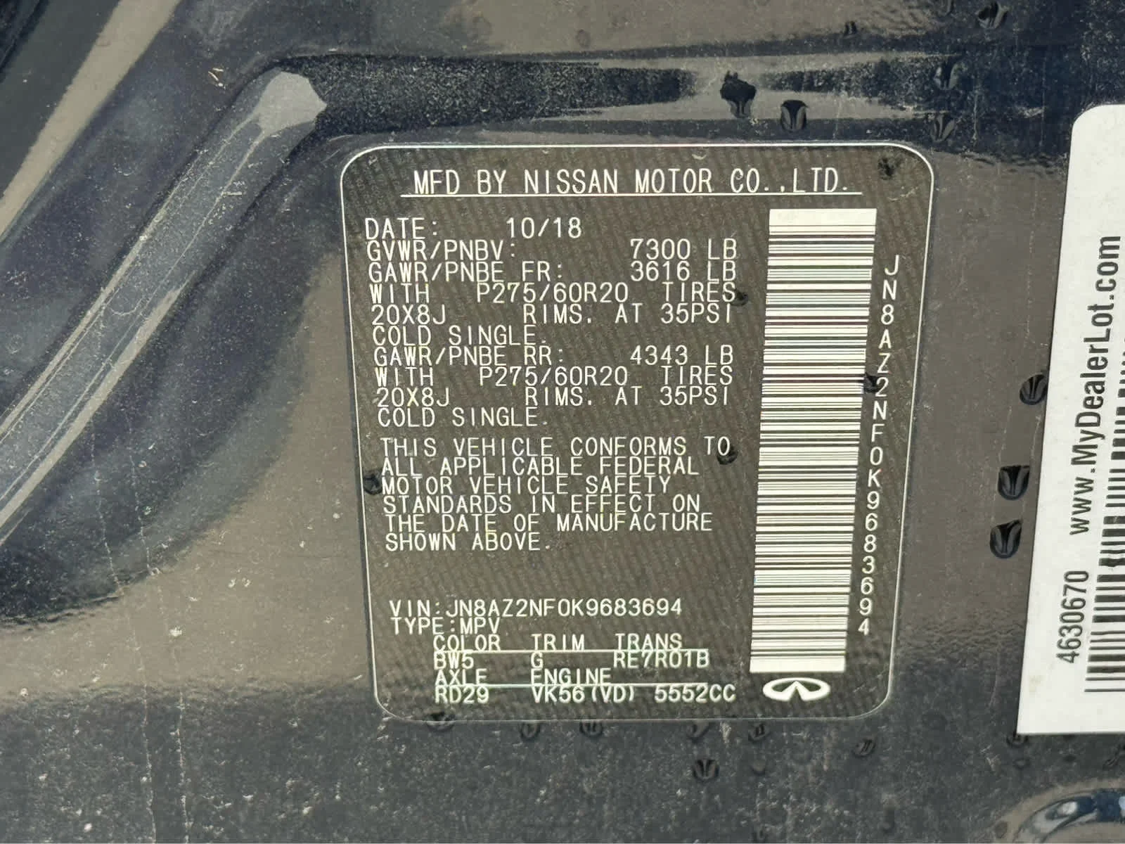 Certified Used 2019 Hermosa Blue INFINITI LUXE image 4