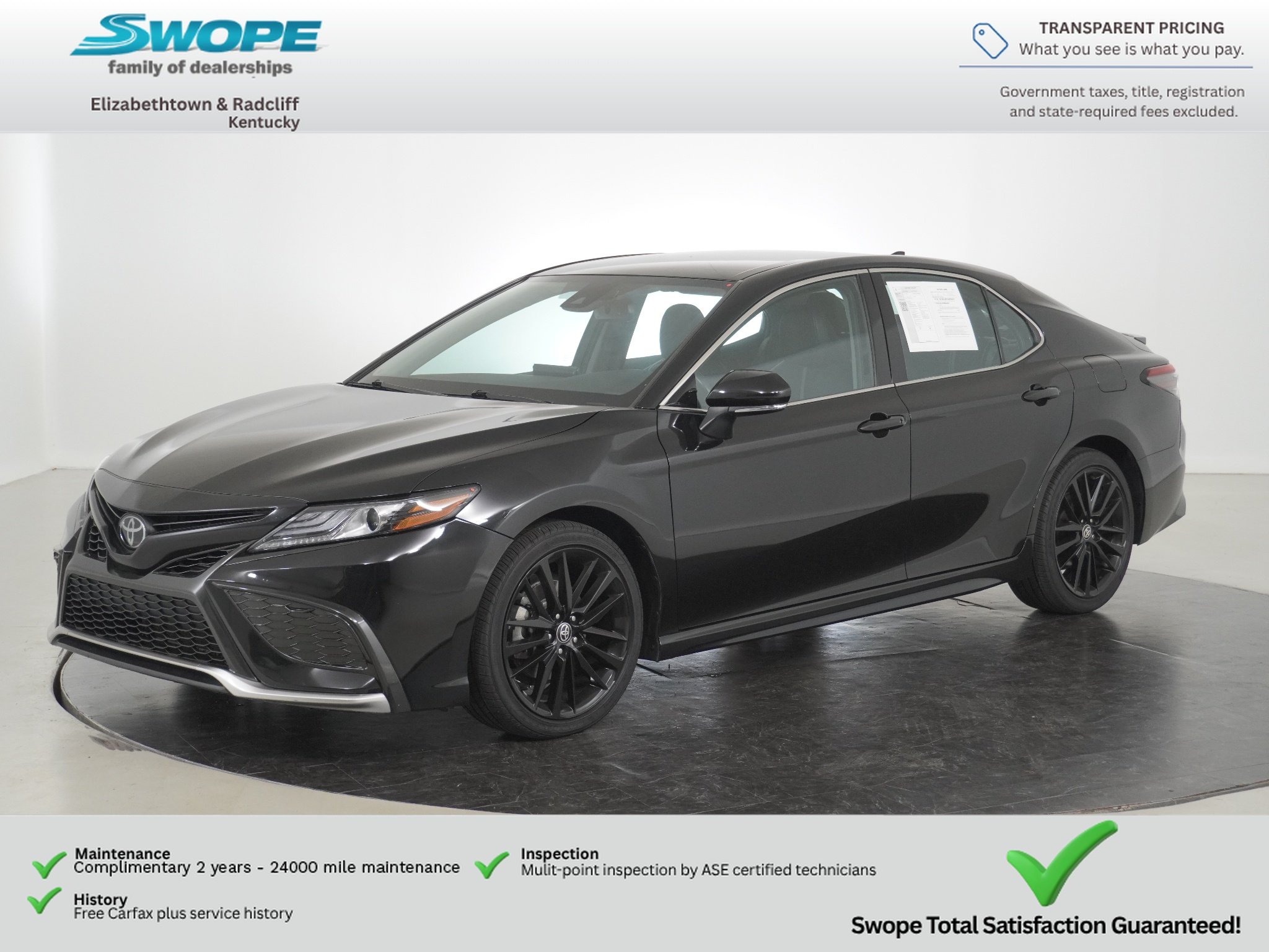 Used 2024 Midnight Black Metallic Toyota XSE image 7