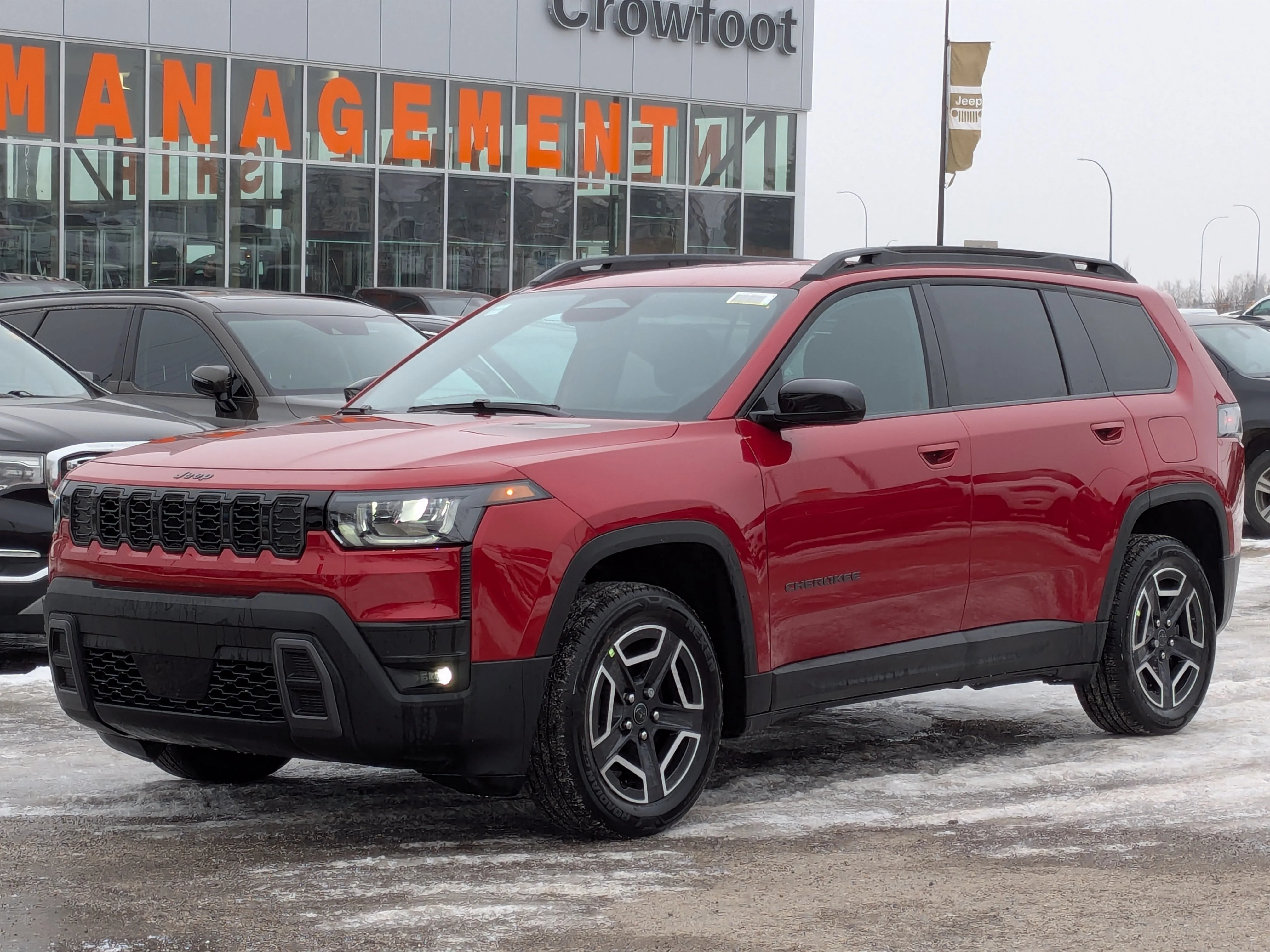 New 2026 Red Jeep Laredo - - 1.6L Turbo Hybrid - 12.3 Uconnect 5 Display - Selec-Terrain System - Active Driving Assi image 4