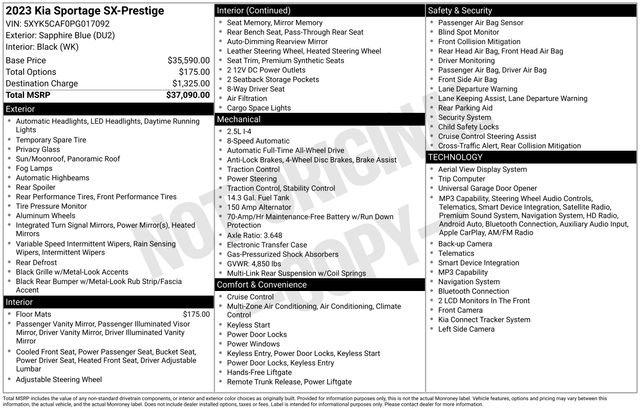 Used 2023 Blue Kia SX-Prestige image 9