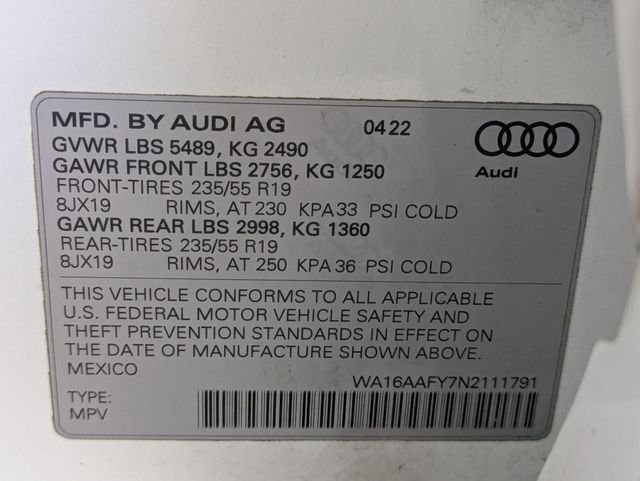 Used 2022 Glacier White Metallic Audi 45 S line Prestige image 32