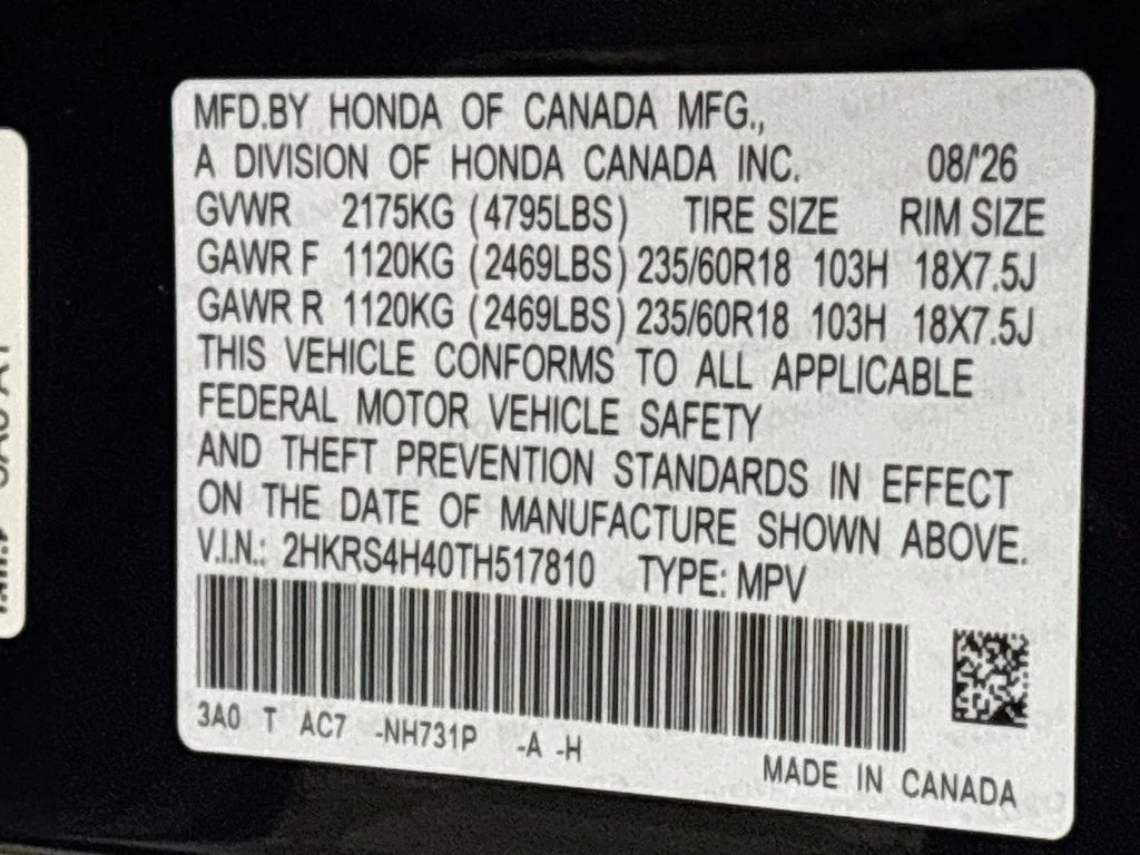 New 2026 Crystal Black Pearl Honda EX image 25