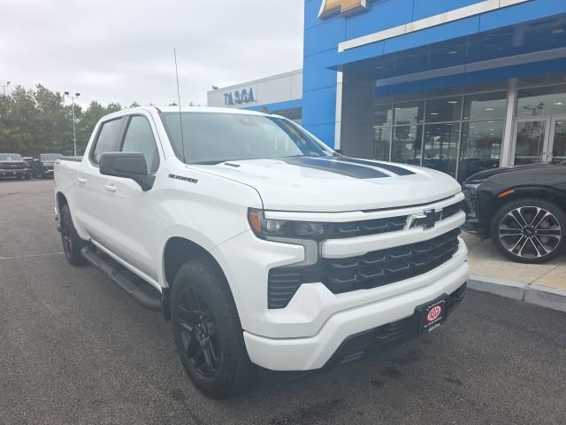 Summit White 2025 Chevrolet Silverado 1500 RST Crew Cab 4WD Pickup Truck Four-Wheel Drive 8-Speed Automatic