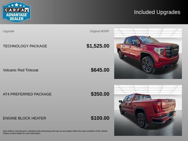 Used 2025 Volcanic Red Tintcoat GMC AT4 image 3