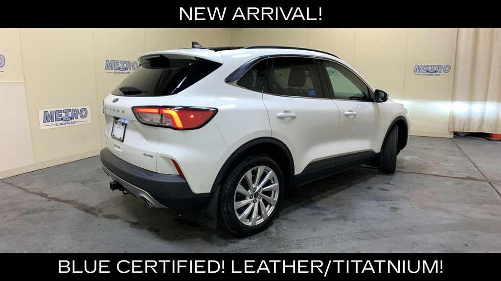 Certified Used 2022 White Metallic Ford Titanium image 3