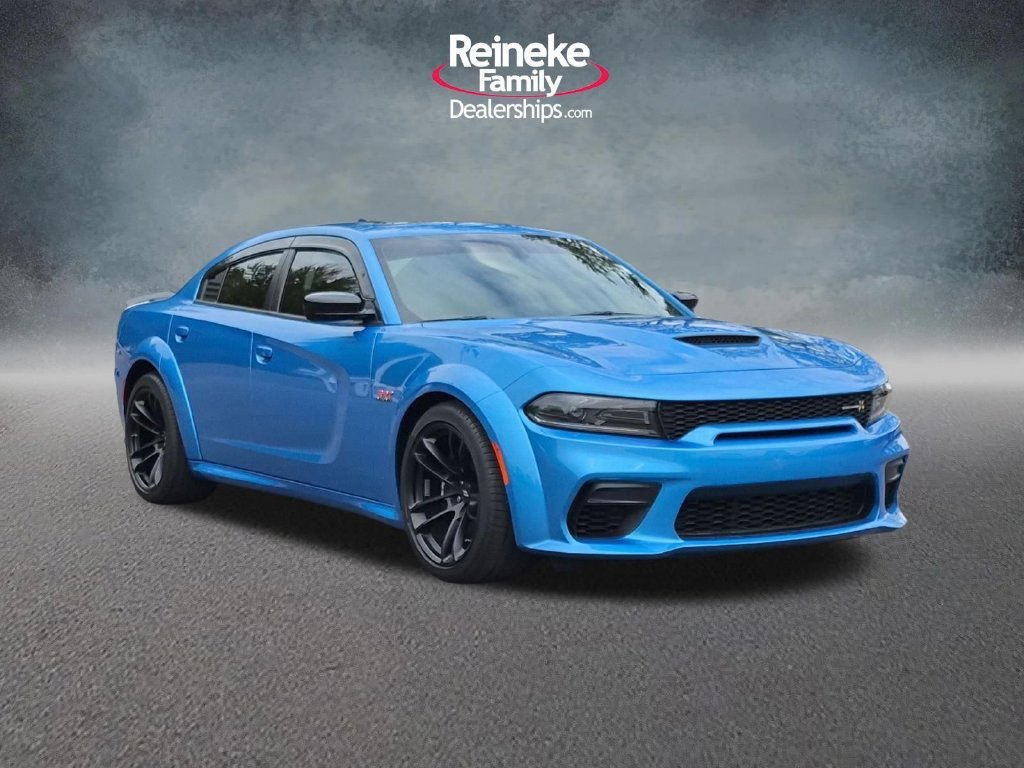 Used 2023 Blue Dodge R/T Scat Pack Widebody image 4