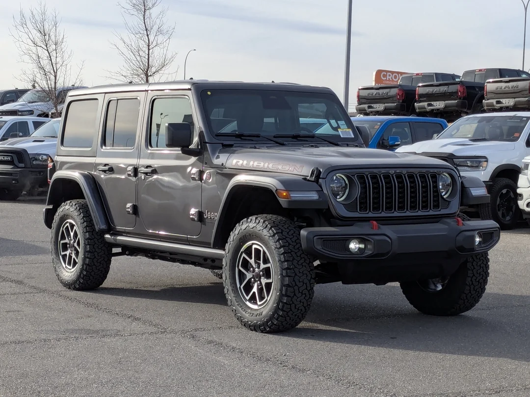 New 2026 Grey Jeep Rubicon - - 4x4 - Nappa Lthr - 3-Pc Hardtop - Safety Grp - 8- Spd Auto - Remote Start & More! image 2