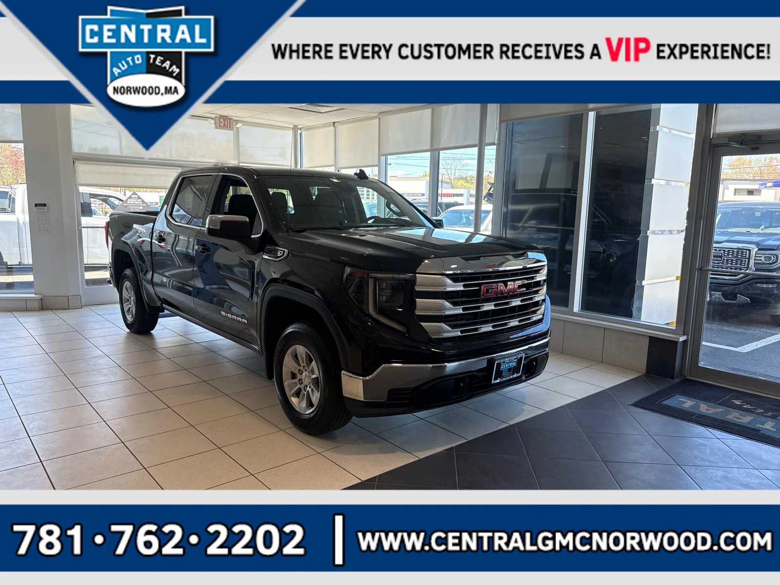 Onyx Black 2026 GMC Sierra 1500 SLE Crew Cab 4WD Pickup Truck Four-Wheel Drive