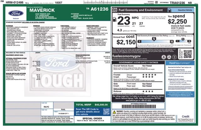 New 2026 Space White Metallic Ford Tremor image 35