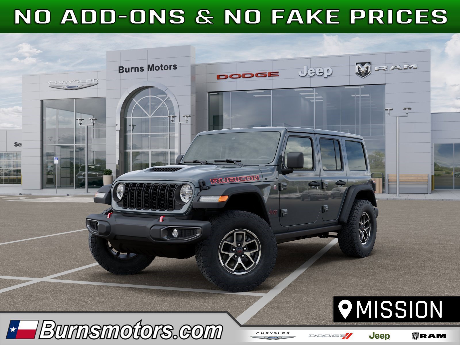 New 2026 Anvil Clear-Coat Exterior Paint Jeep Rubicon 4-Door image 1
