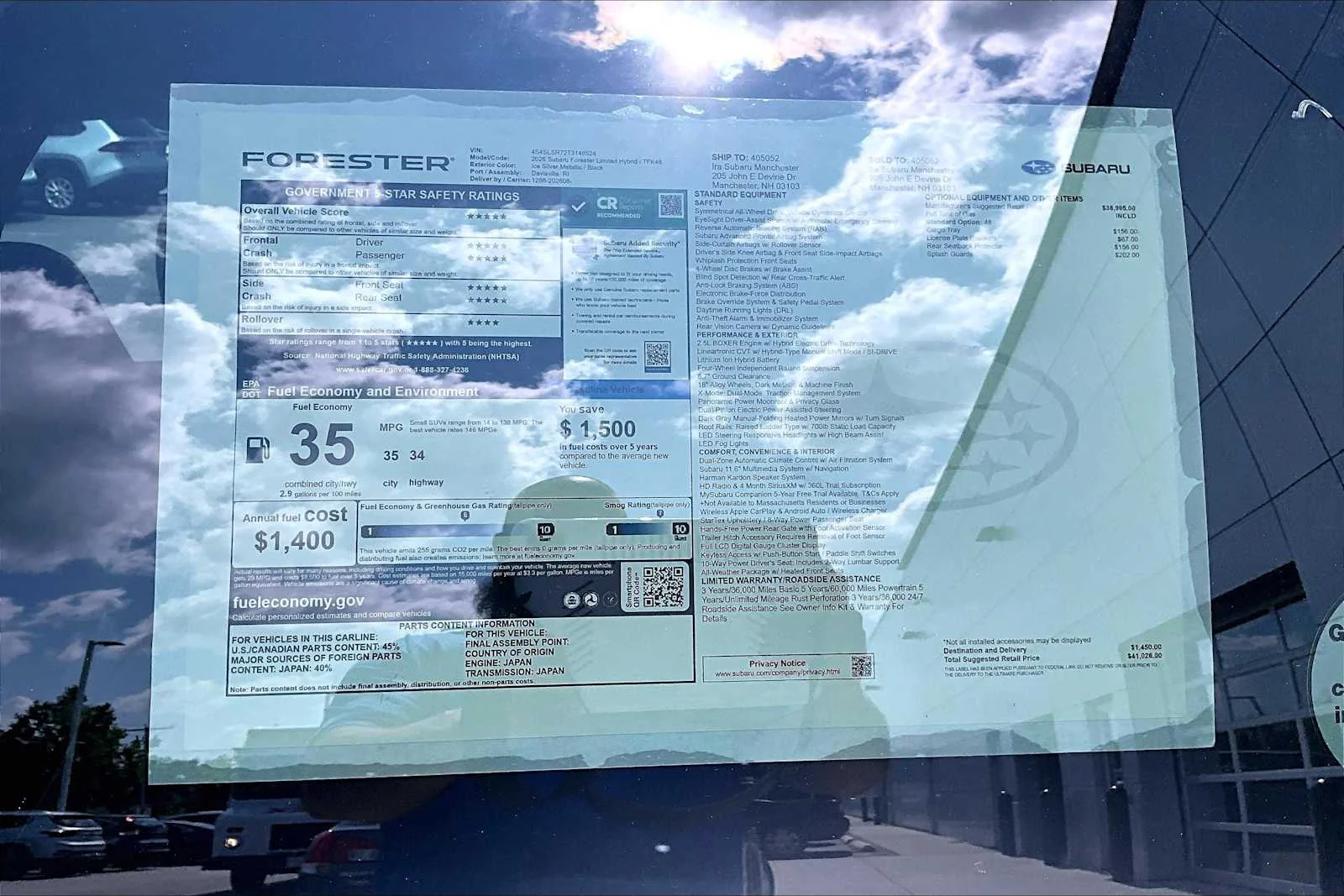 New 2026 ISM/- Ice Silve Subaru Limited Hybrid image 19