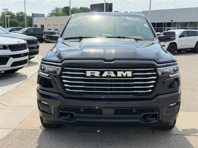 New 2026 Diamond Black Crystal Pearl-Coat Exterior Paint RAM Laramie image 2