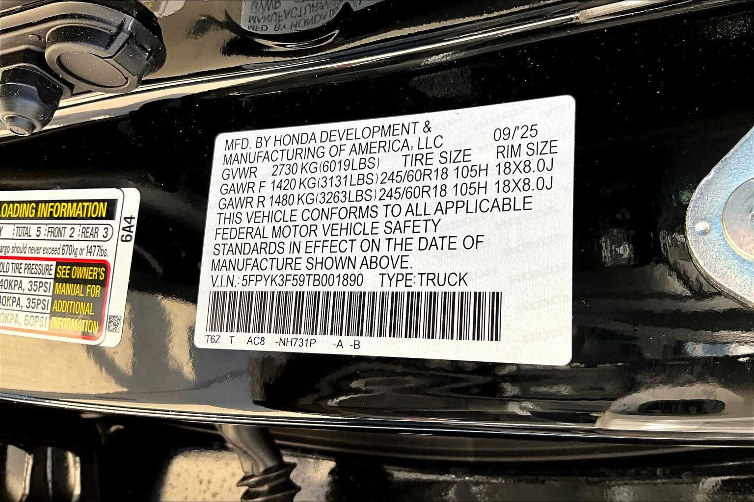 2026 Honda Ridgeline RTL - Photo 18