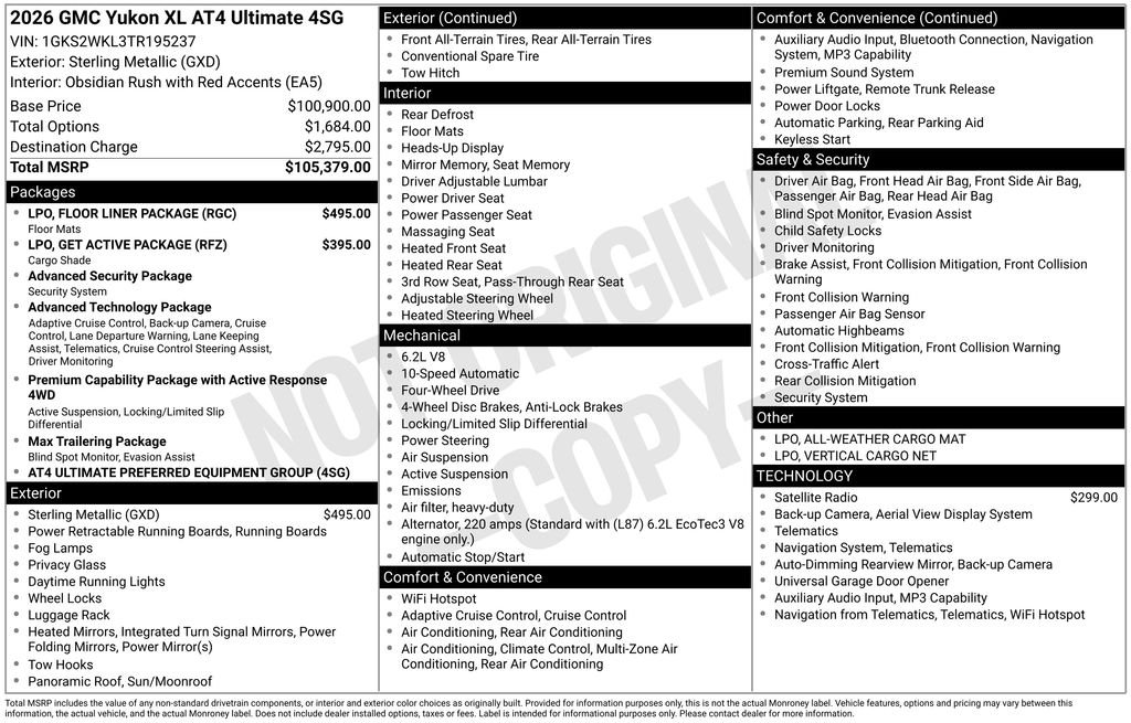 Used 2026 Sterling Metallic GMC AT4 Ultimate image 28