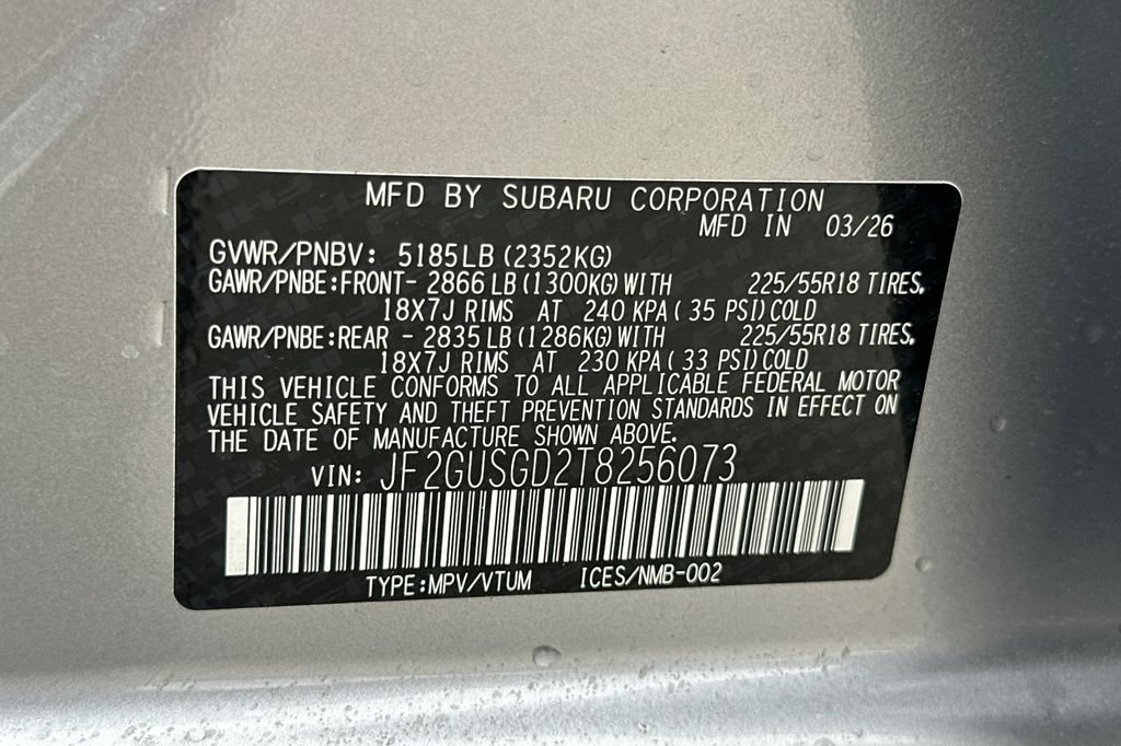 New 2026 ICE SILVER METALLIC Subaru Sport Hybrid image 37