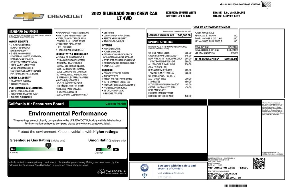 Used 2022 White Chevrolet LT image 2
