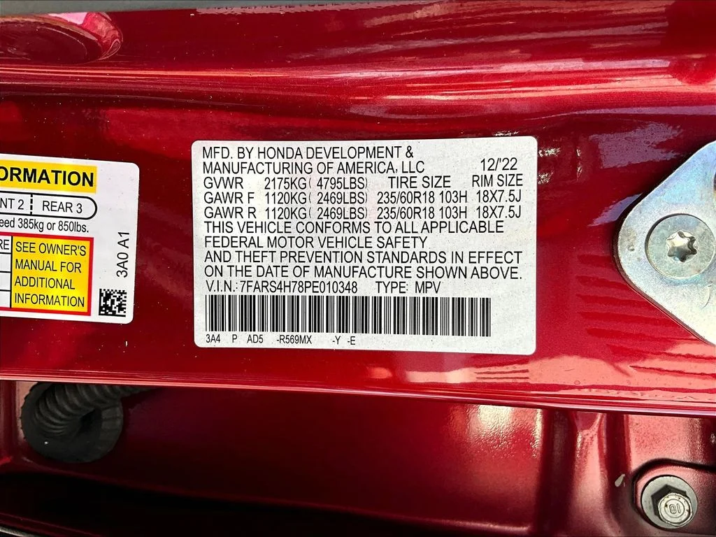 Used 2023 Radiant Red Metallic Honda EX-L image 21