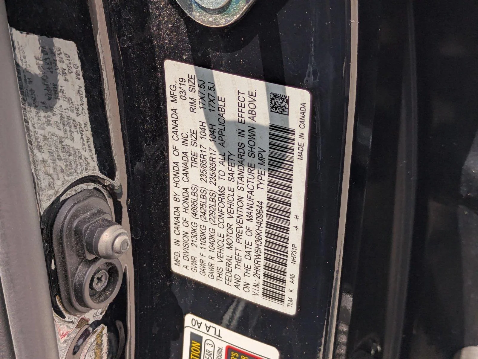 Used 2019 Crystal Black Pearl Honda LX image 27